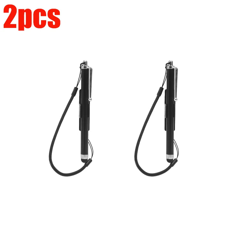 Universal Capacitive Stylus with Spring Cable & Pen Clip