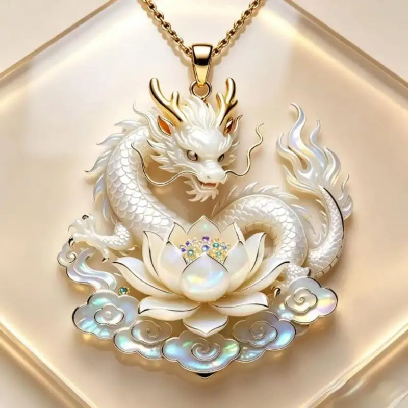 Nine Tailed Fox Enamel Pendant Necklace – Chinese Style Gift