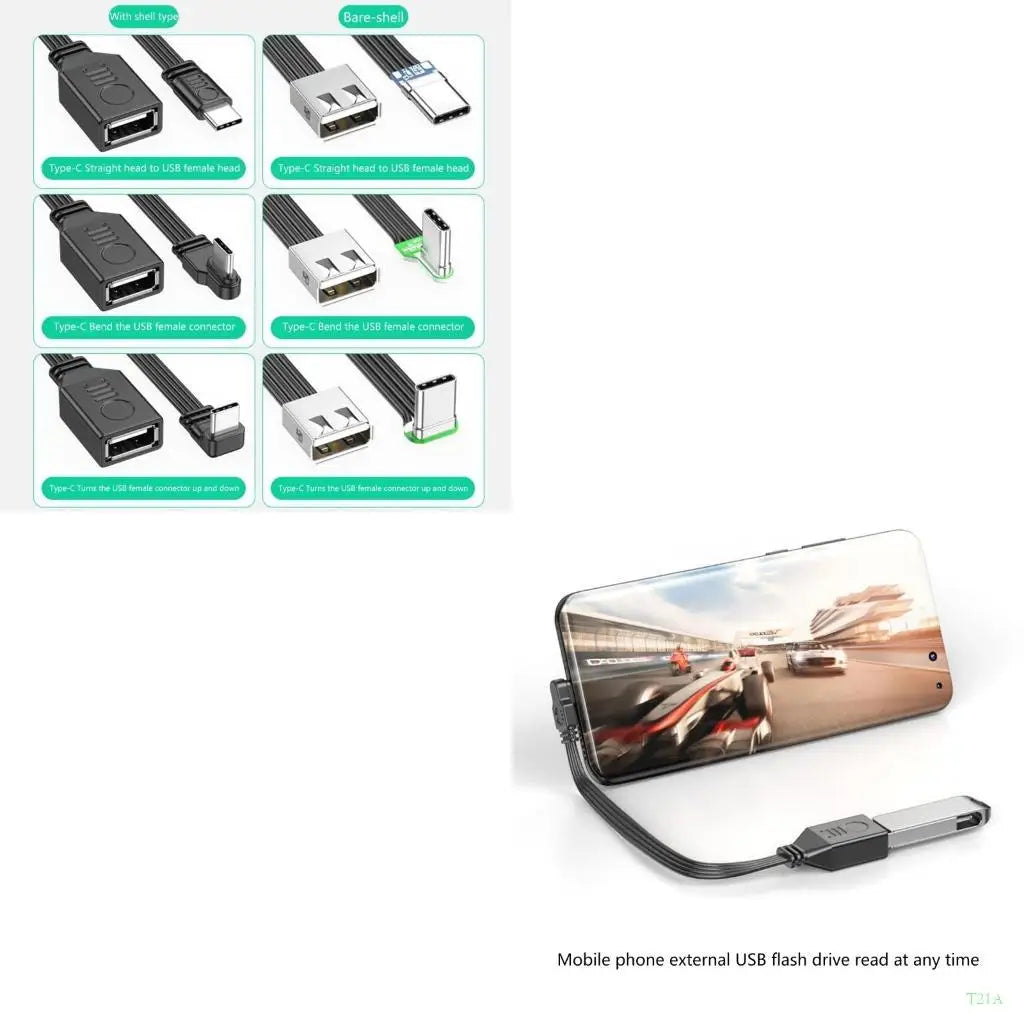 USB-C to USB 2.0 OTG Adapter Cable | Male to Female Connector