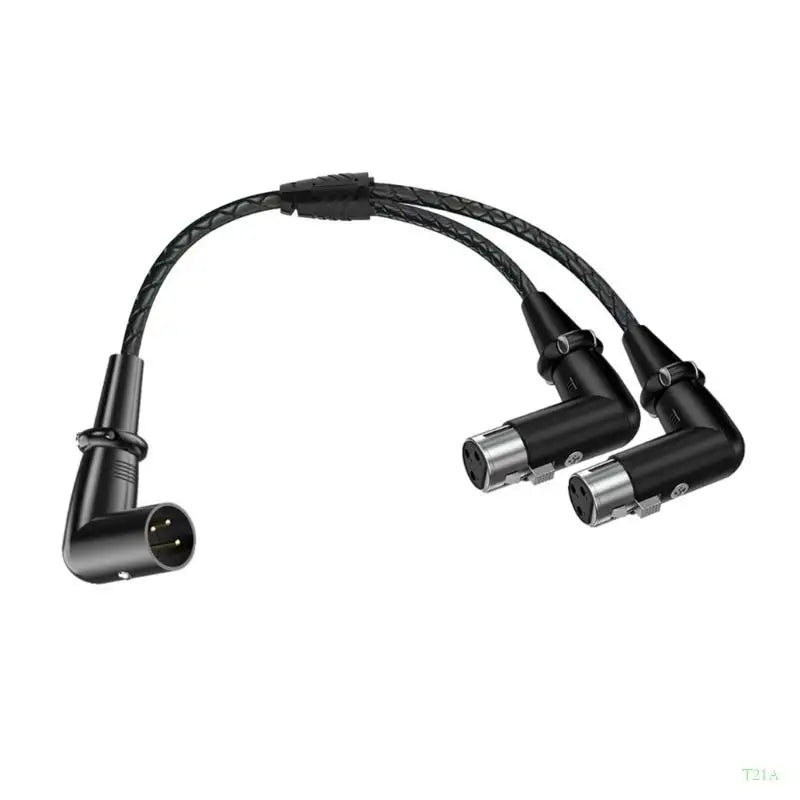 XLR Male to 2XLR Female Y Splitter Cable – Shielded 50cm