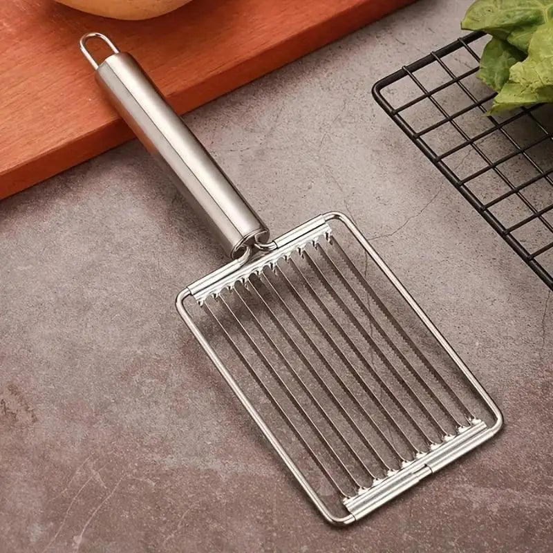 Stainless Steel Tomato Slicer – Manual Fruit & Veggie Cutter