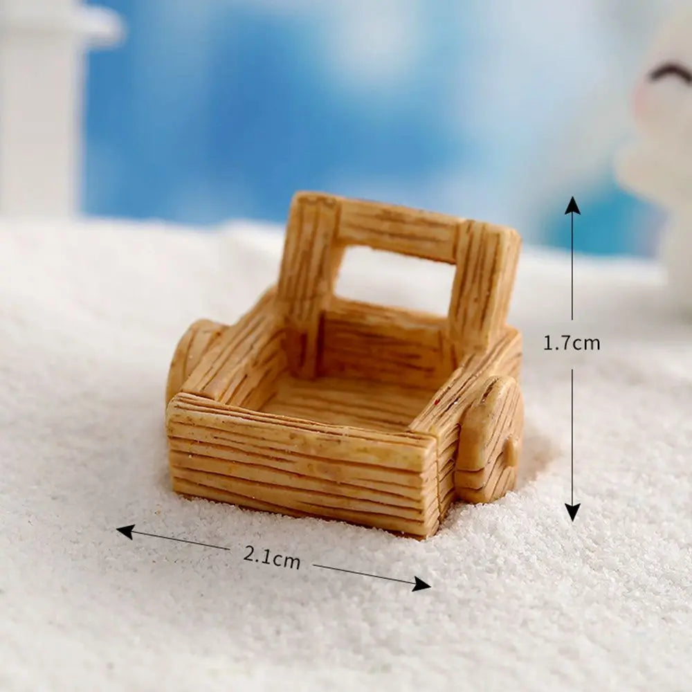 Snowman Bunny Miniature Figurine – Christmas Micro Landscape Décor