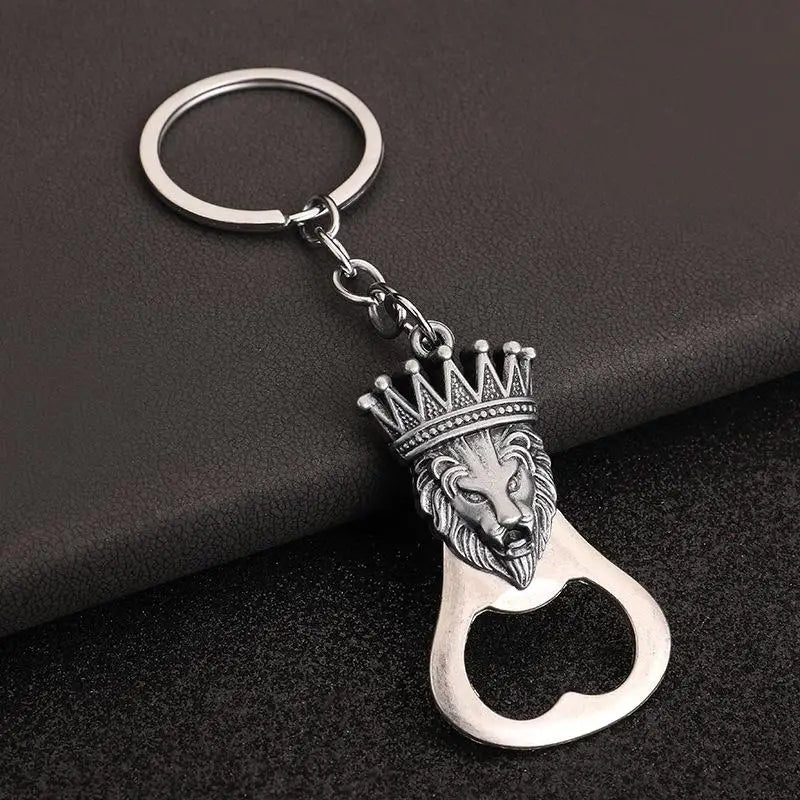Vintage Animal Keychain Bottle Opener – Wolf Lion Turtle Frog