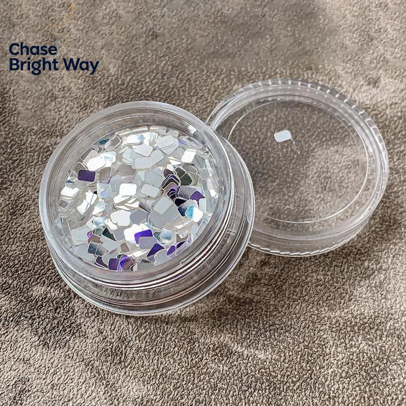 Square Silver Nail Glitter Sequins – DIY Nail Art Decoration
