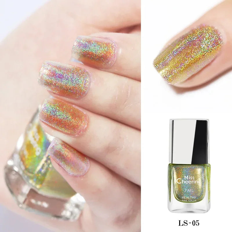 Handaiyan Laser Glitter Nail Polish – 8 Rainbow Holographic