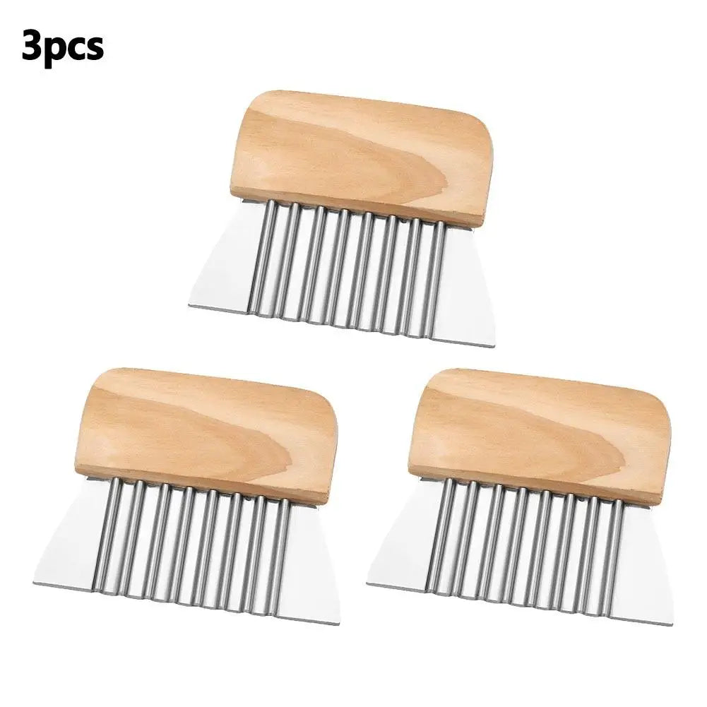 Wavy Vegetable Slicer – Stainless Steel Crinkle Cut Knife
