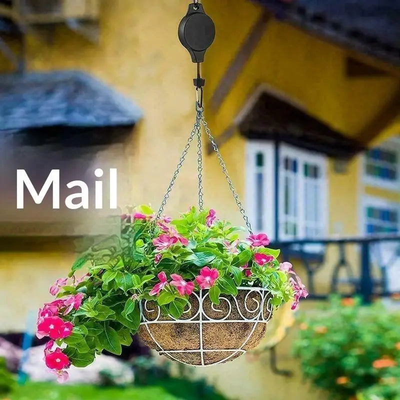 Adjustable Retractable Plant Pulley Hanger Hook for Baskets & Pots