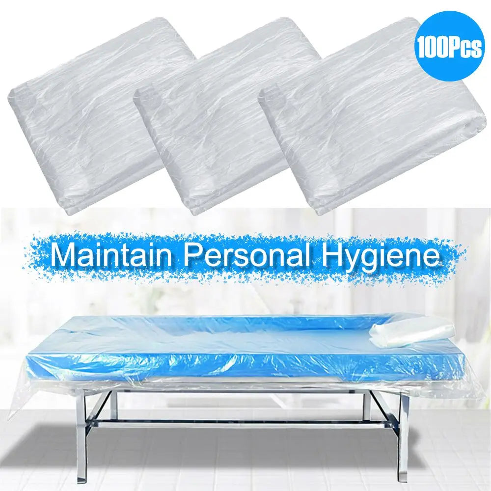 100-Pack Disposable Waterproof PVC Massage Table Bed Covers