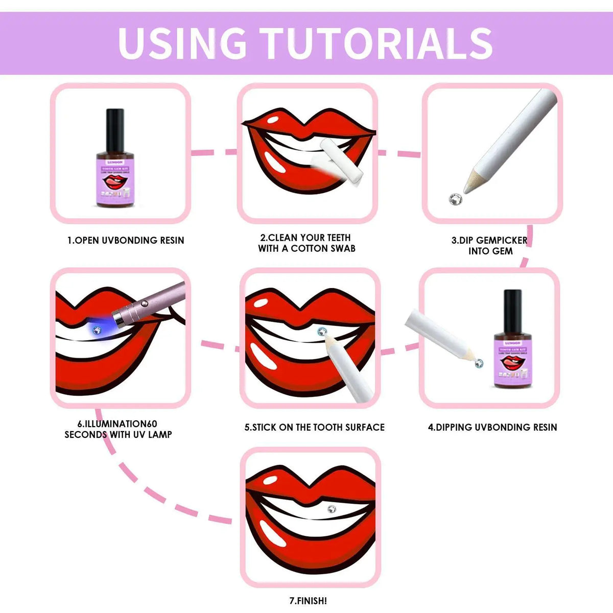 DIY Tooth Gem Kit – Crystal Tooth Jewelry with UV LED Light