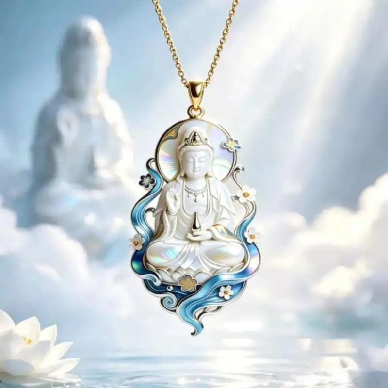 Nine Tailed Fox Enamel Pendant Necklace – Chinese Style Gift
