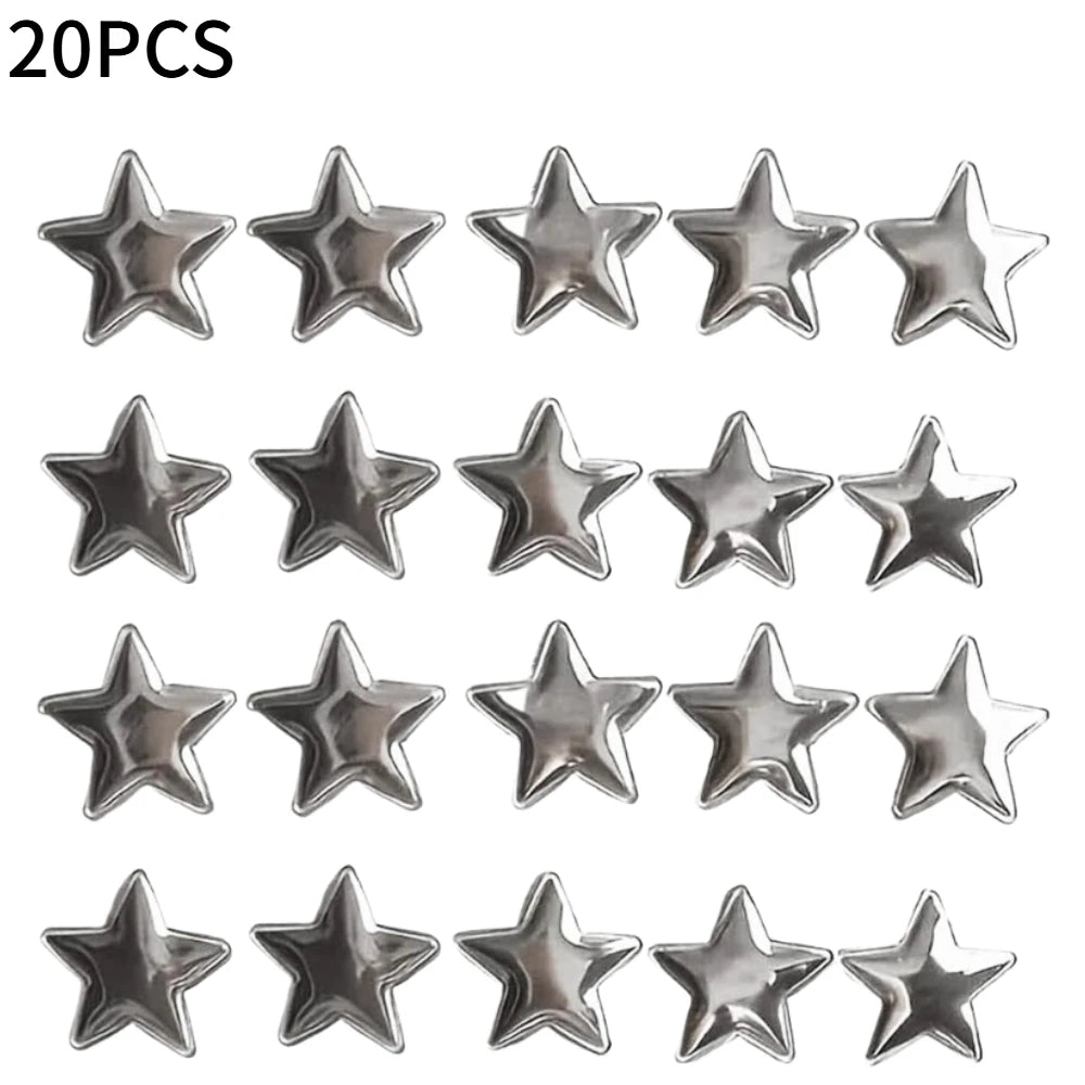 Silver Star Fridge Magnets – 10-Pack Vintage Resin Decorative