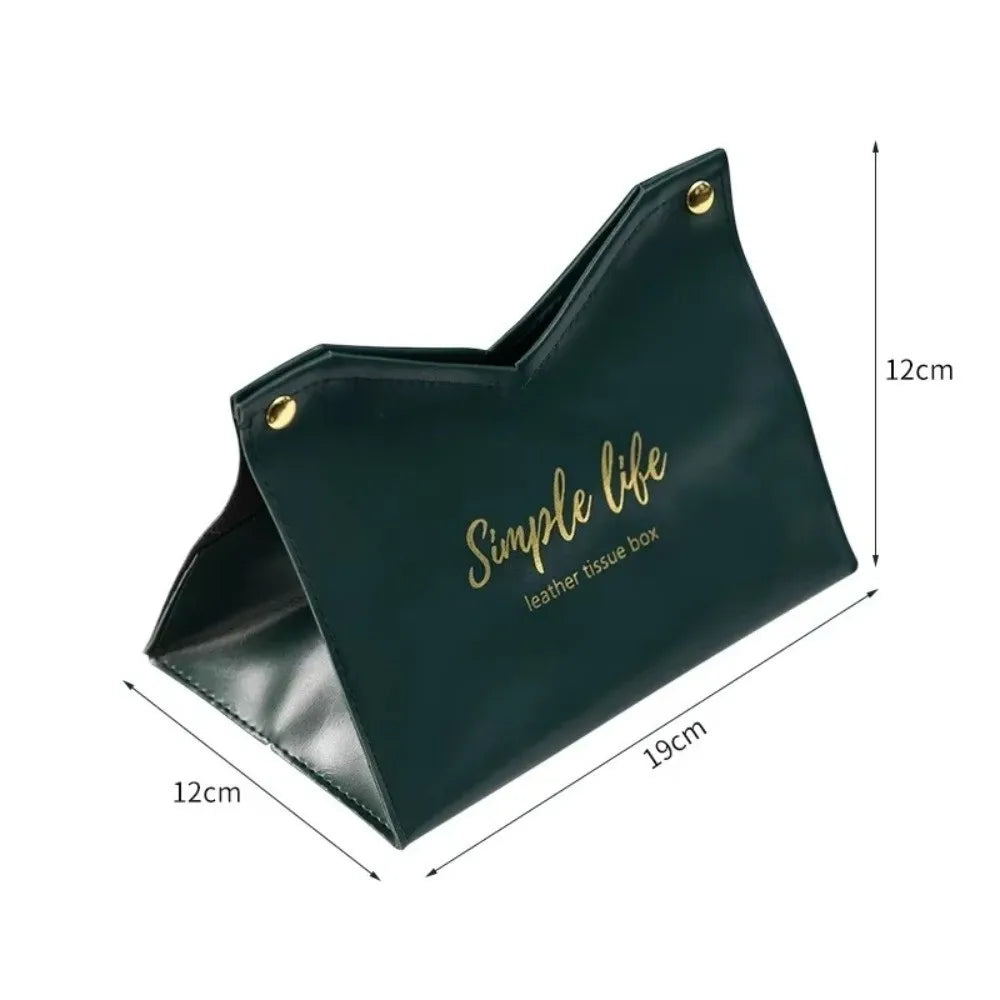 Modern PU Leather Tissue Box Cover | Home & Car Napkin Holder