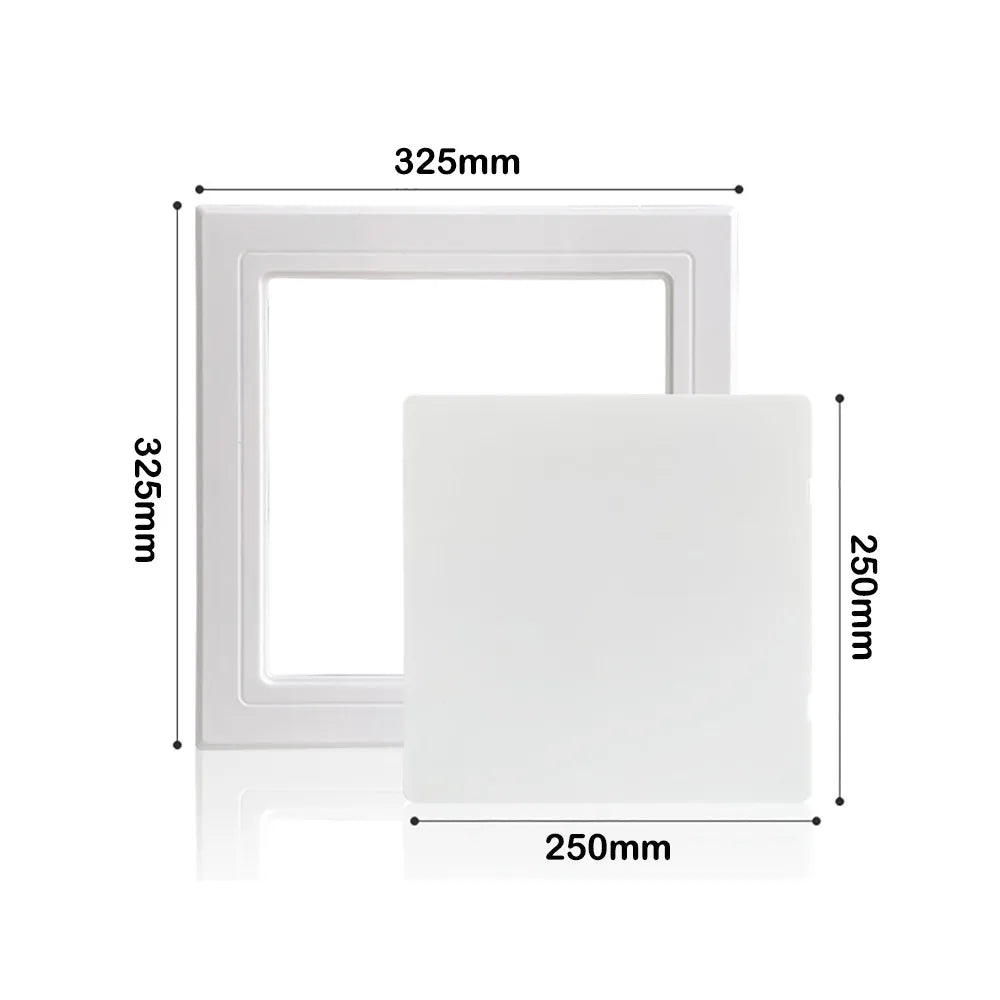 White Hinged Access Panel Hatch – Self-Adhesive ABS Plastic