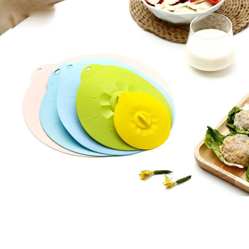 Universal Silicone Spill Stopper Lid – Reusable Pot & Bowl Cover