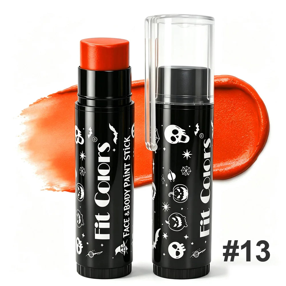 Halloween 14-Color Face & Body Paint Stick – Waterproof Matte