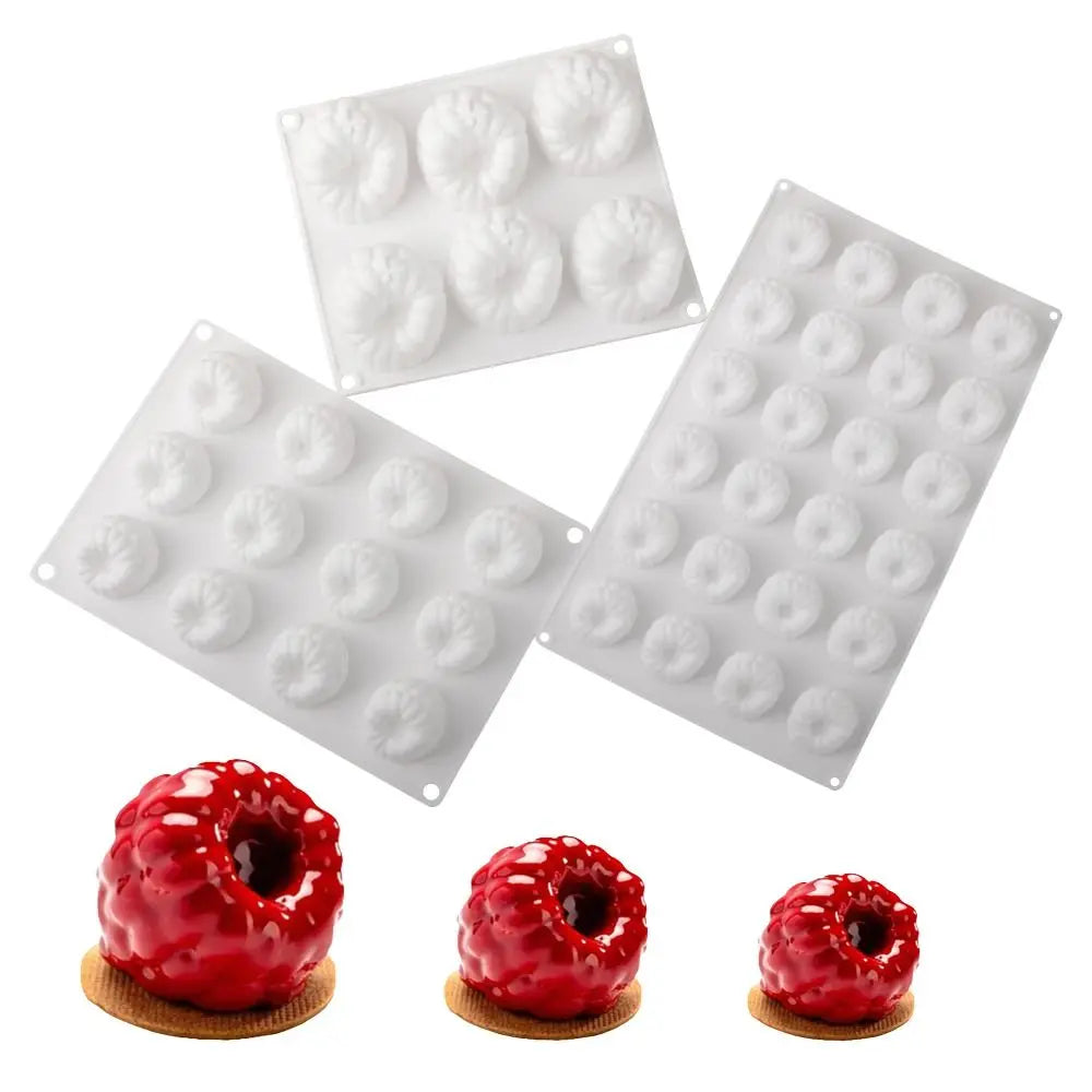 Silicone Mousse Cake Mold Set – 1/6/12/24-Cell Bundt Baking