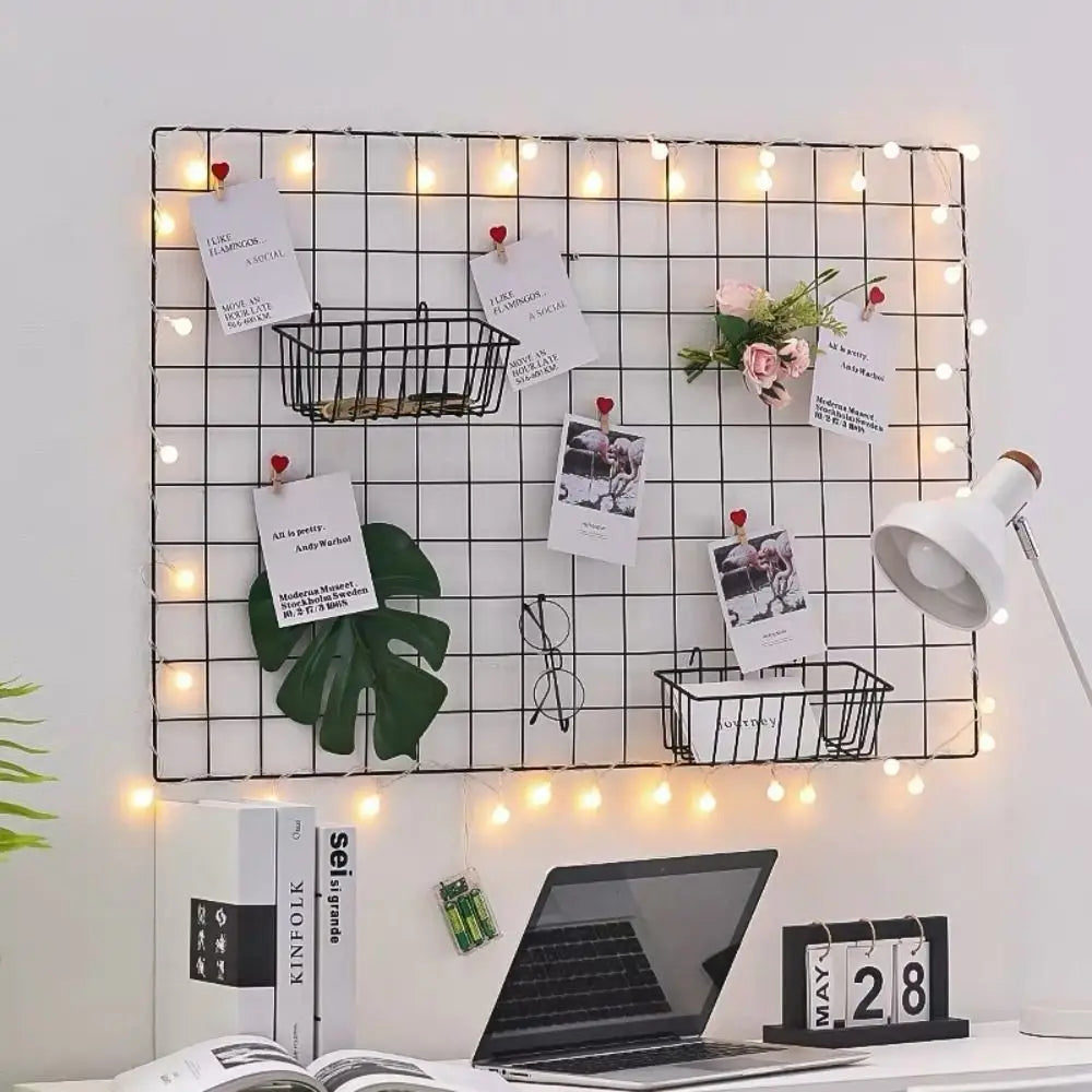 Black Wire Mesh Grid Panel – DIY Photo Wall, Shelf & Pet Pen