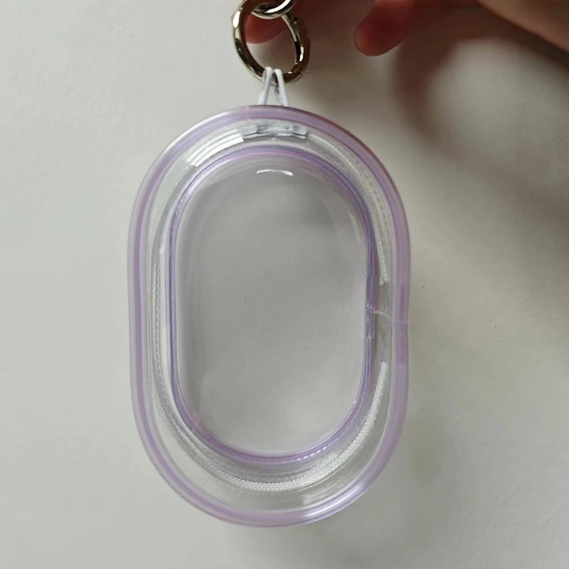 Transparent Mini Storage Bag Keychain | Portable Jewelry Organizer