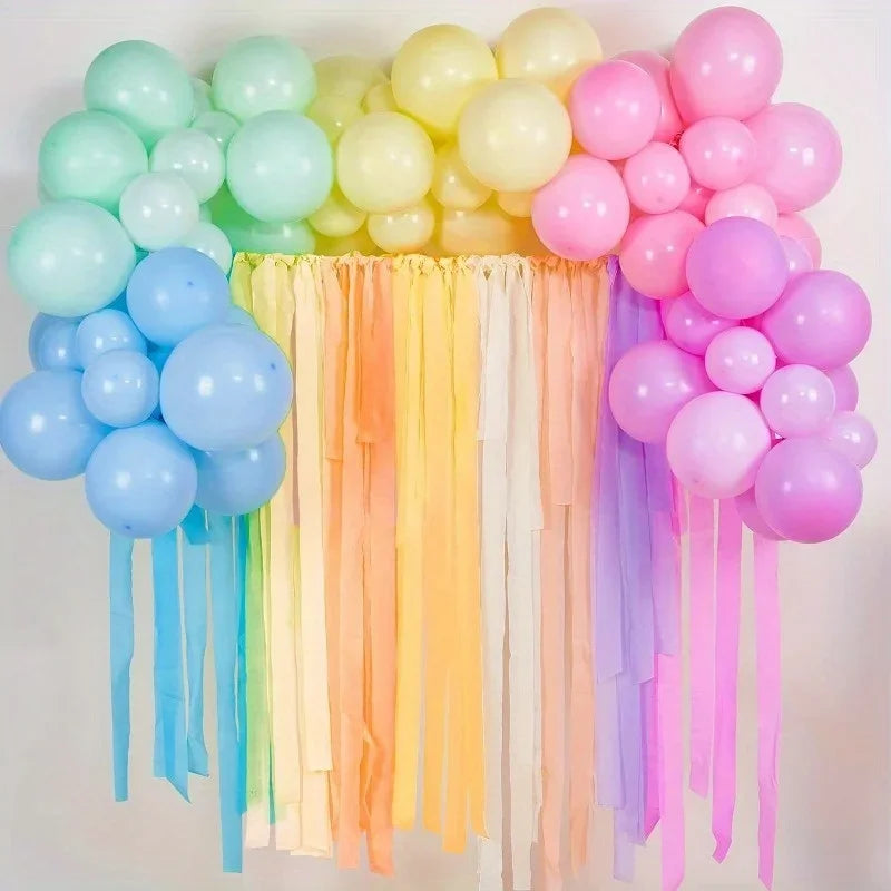 Pastel Crepe Paper Streamers 6-Pack – 492 Ft Party Decorations