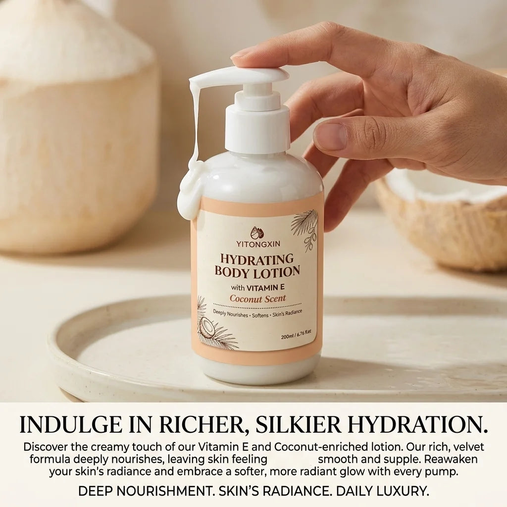 Vitamin E Body Lotion – Tropical Coconut Moisturizer 200ml