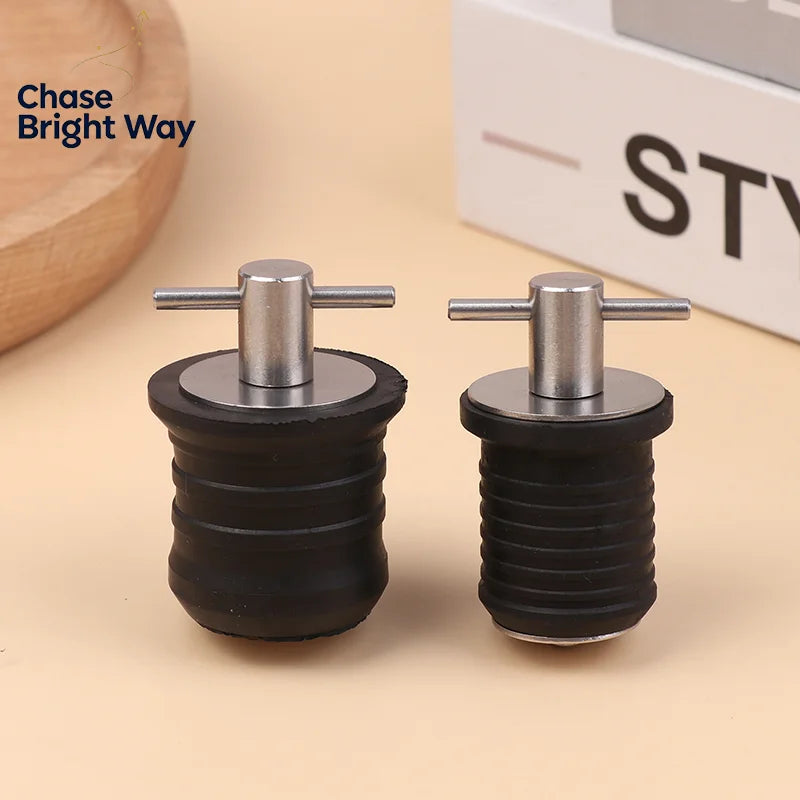 T-Handle Marine Drain Plug 25mm & 32mm Twist-Turn Rubber