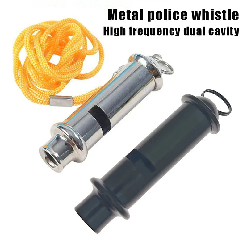 Stainless Steel Whistle with Neck Lanyard | High Frequency