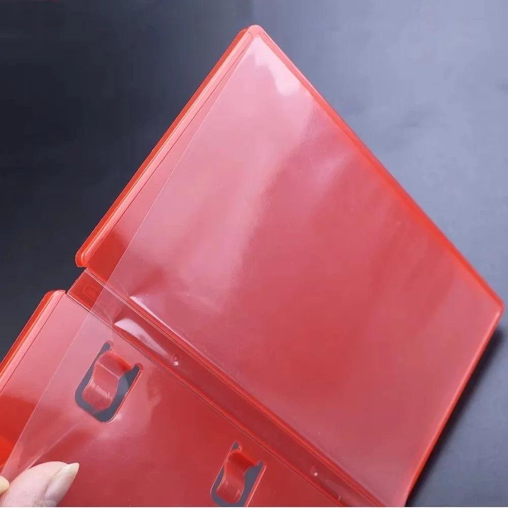 Switch 2 Game Card Case – Transparent Red Cartridge Holder Box