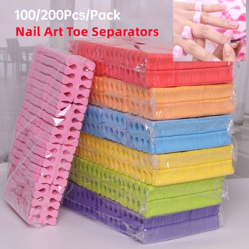 Sponge Toe Separators 100/200 Pack – Pedicure Manicure Tool