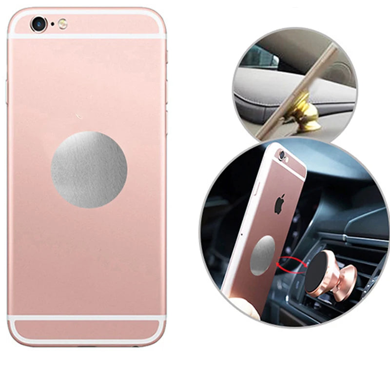 Magnetic Phone Holder Metal Plates – 30mm & 40mm Adhesive Disks
