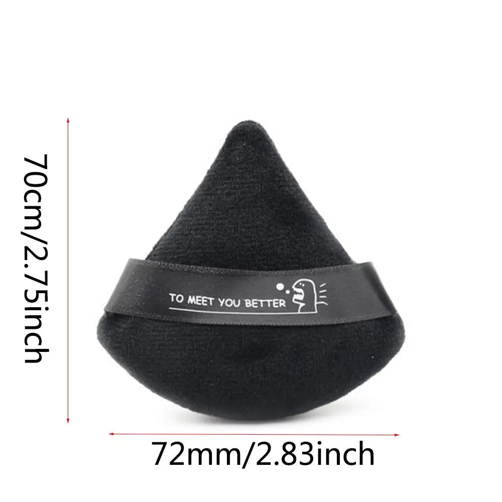 Triangle Velvet Powder Puff – Washable Face Makeup Sponge