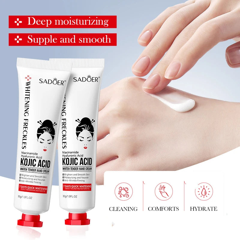 SADOER Kojic Acid Hand Cream – Brightening & Moisturizing