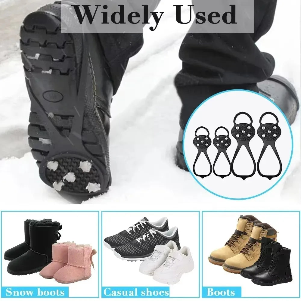 Anti-Slip Ice Cleats Crampons – 5-Spike Silicone Snow Grips