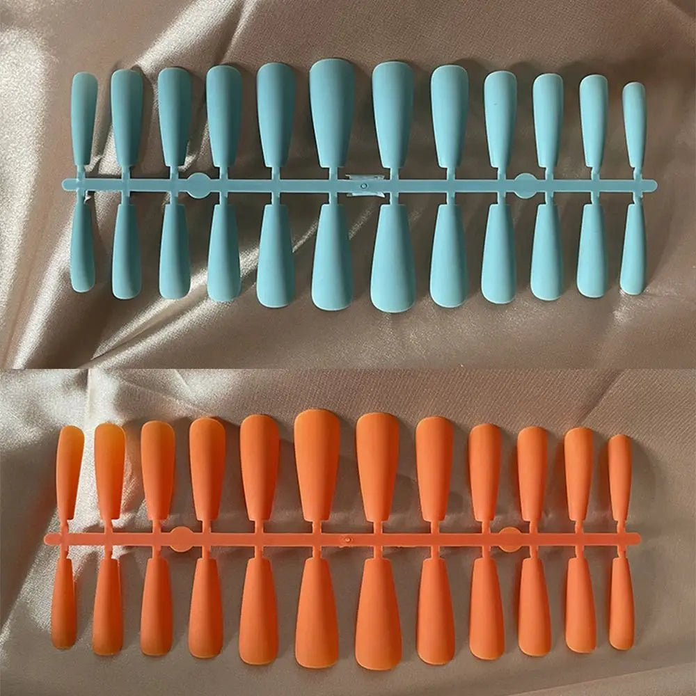 Matte Ballerina False Nails – 24pc French DIY Nail Tips