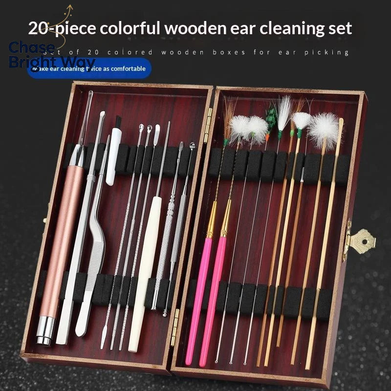 Ear Care Tool Set – Goose Feather Sticks & Ear Scoops Kit