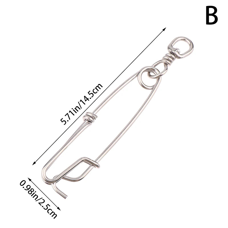 Stainless Steel Tuna Fishing Clip Snap & Swivel Ring Connector