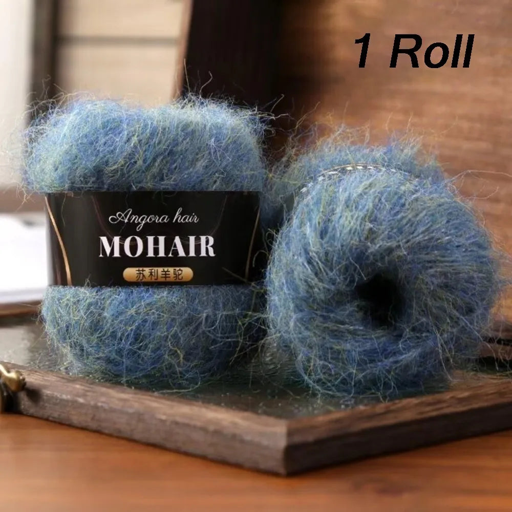 Soft Fluffy Alpaca Mohair Yarn – Knitting & Crochet DIY Craft