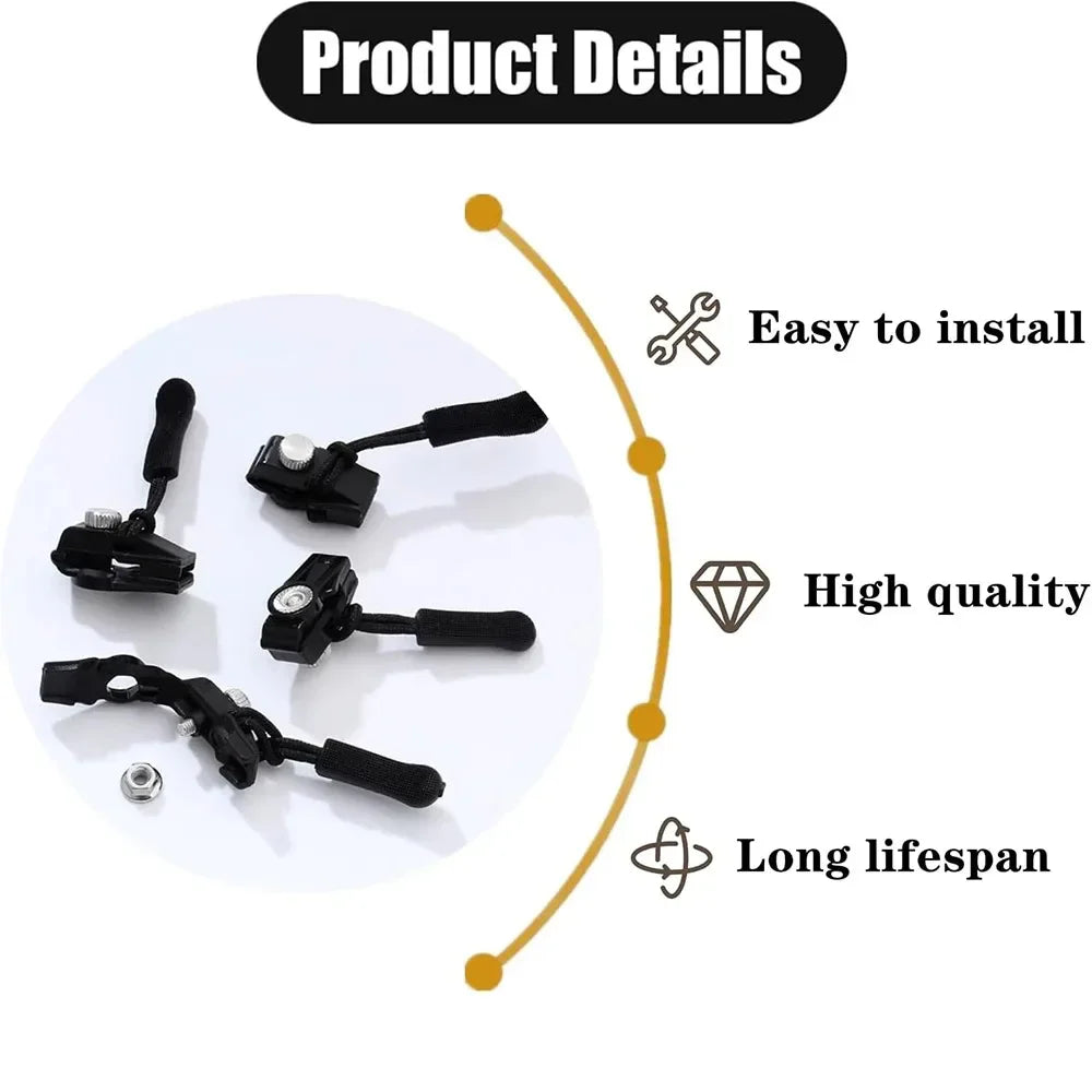 Universal Zipper Repair Kit – Replacement Slider Pulls 3–60 Pcs