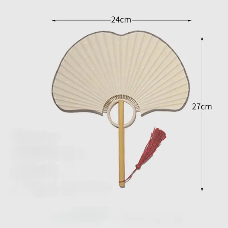 Ginkgo Round Bamboo Hand Fan – DIY Painting & Party Décor