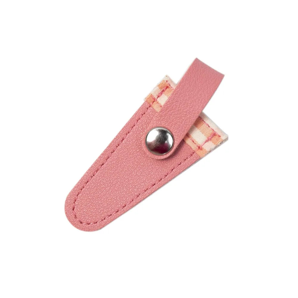 PU Scissors Protective Cover – Colorful Lattice Embroidery Cap