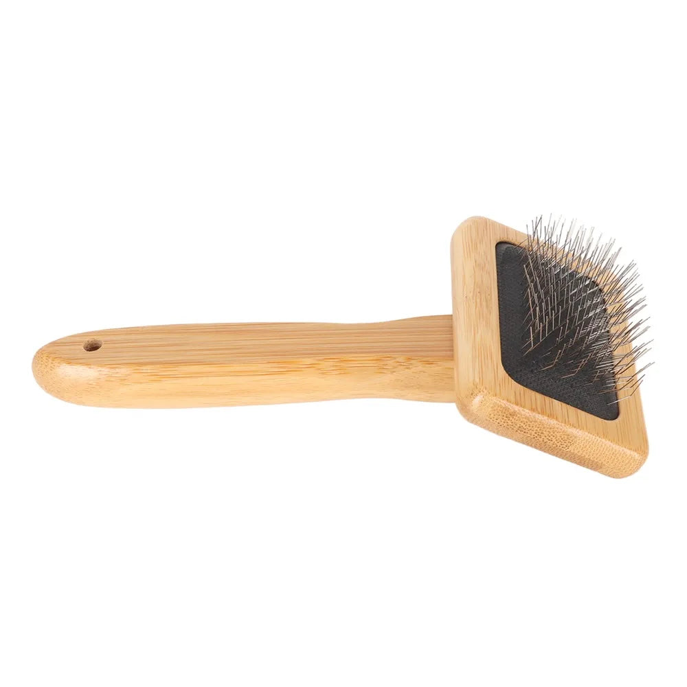 Wooden Handle Macrame Slicker Comb – Wool & Pet Brush