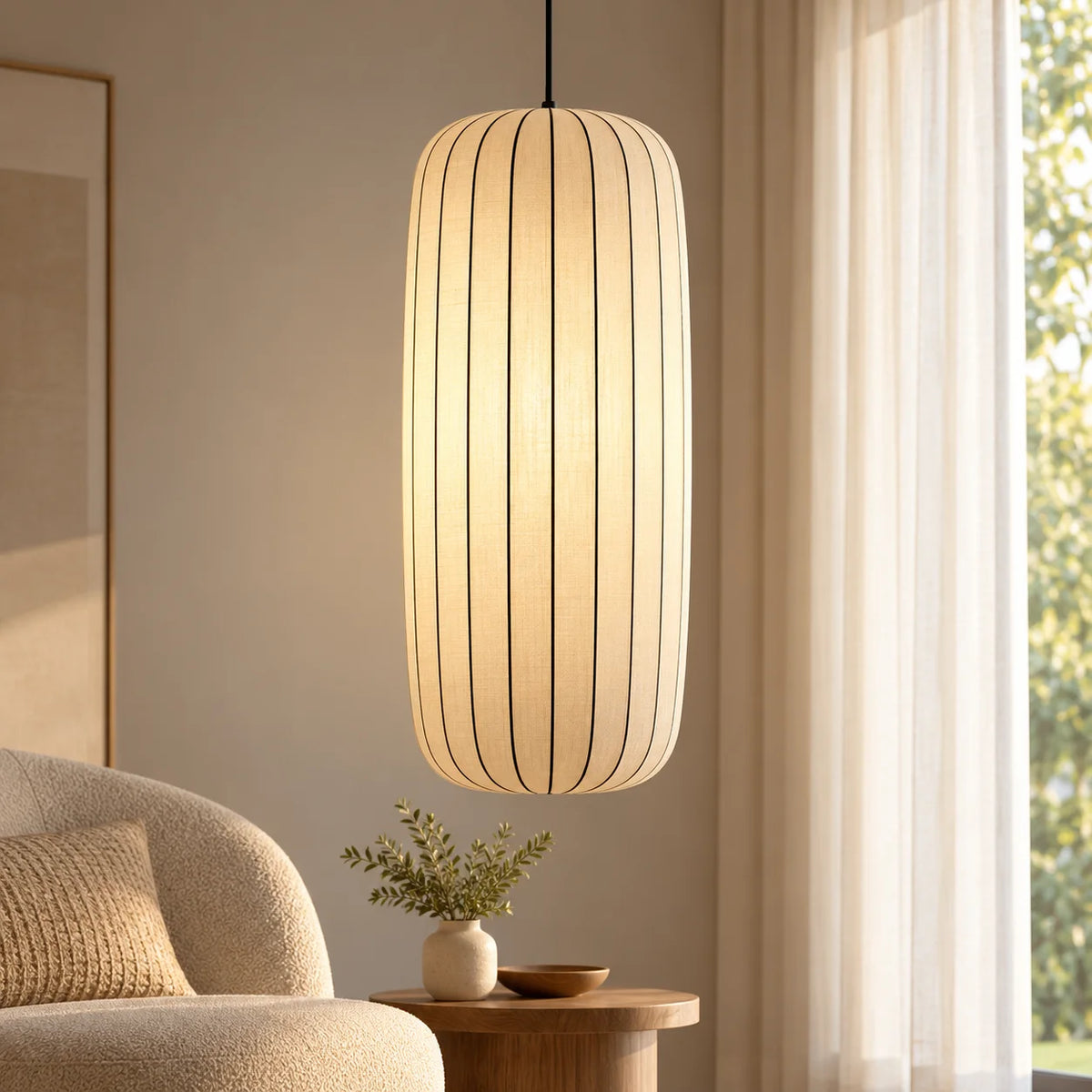 Wabi Sabi Silk Pendant Light E27 | Japanese Nordic Chandelier