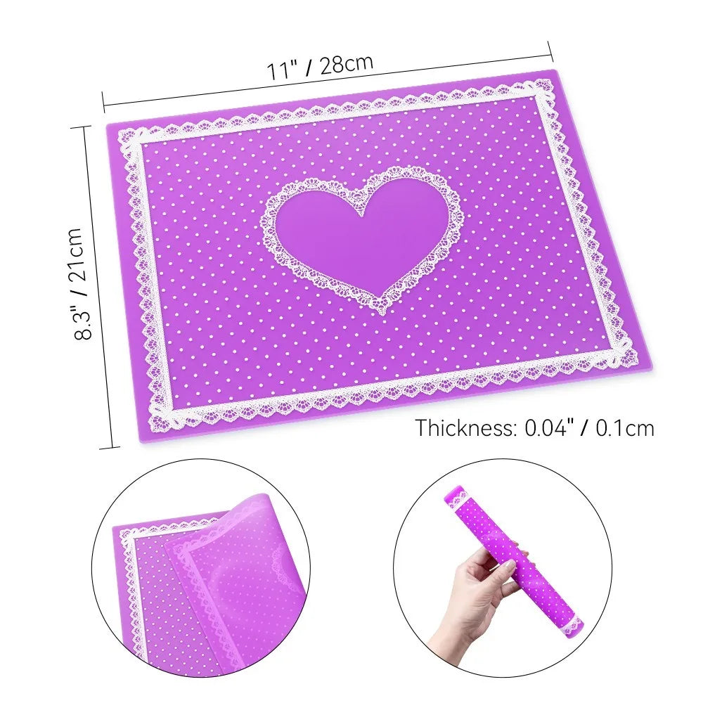 Silicone Nail Art Mat – Foldable Non-Slip Lace Hand Pillow Pad