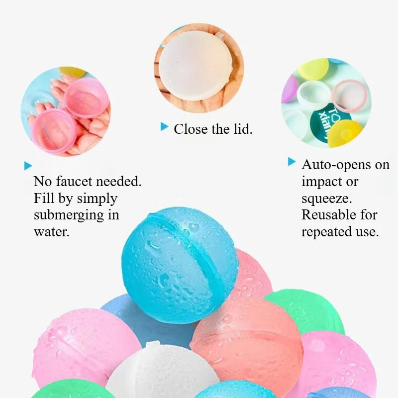 Reusable Self-Sealing Silicone Water Balls – Pool & Beach Toy