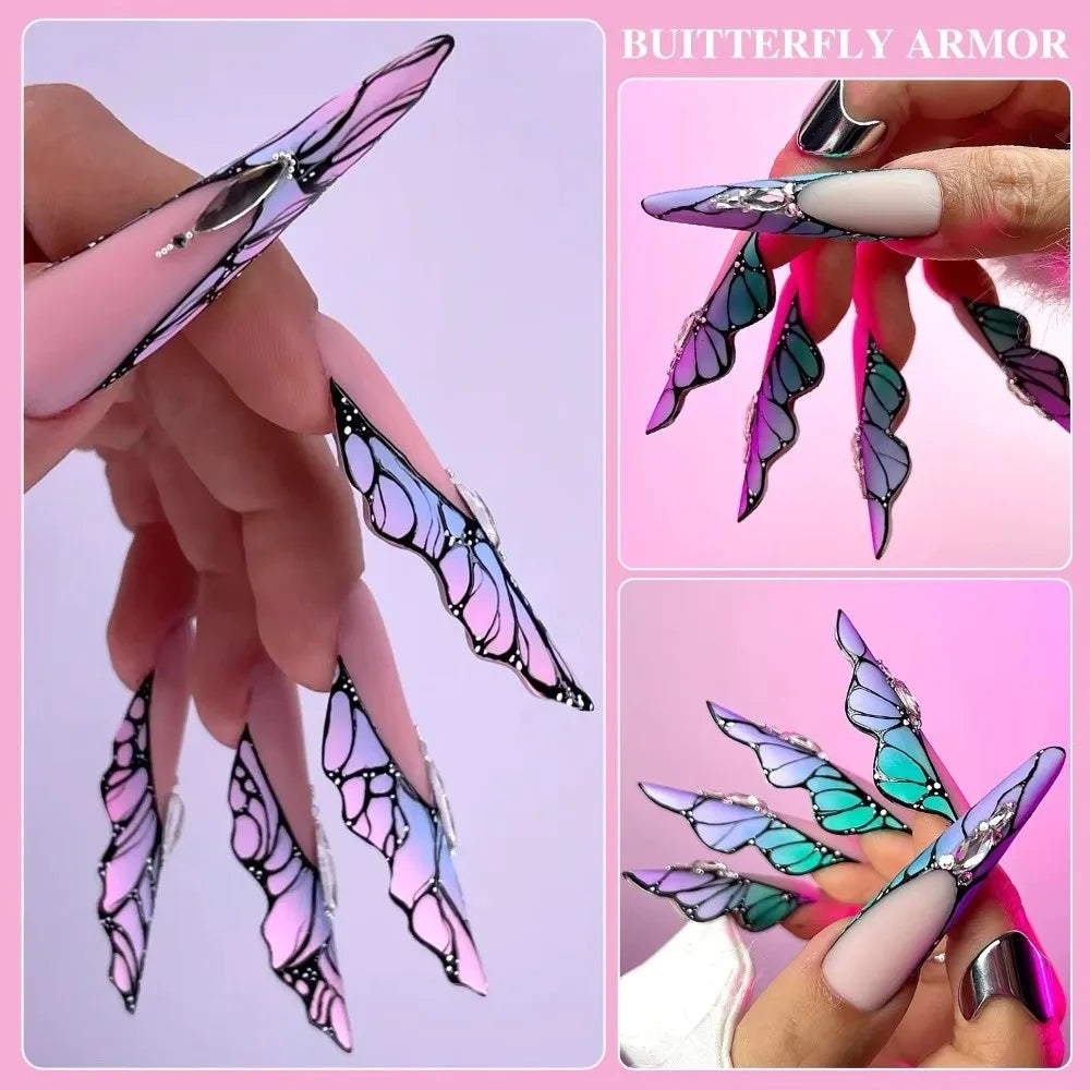 150-Piece Butterfly Dual Nail Forms – Reusable Gel Molds