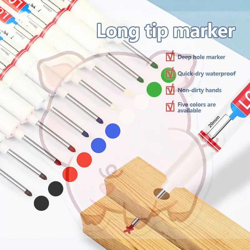 Long Nib Deep Hole Marker Pen – 20mm Waterproof Marking Tool