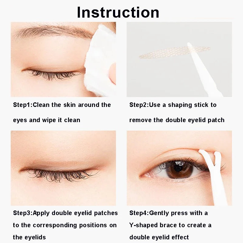 600 Pcs Double Eyelid Tape Strips – Clear & Gray Invisible