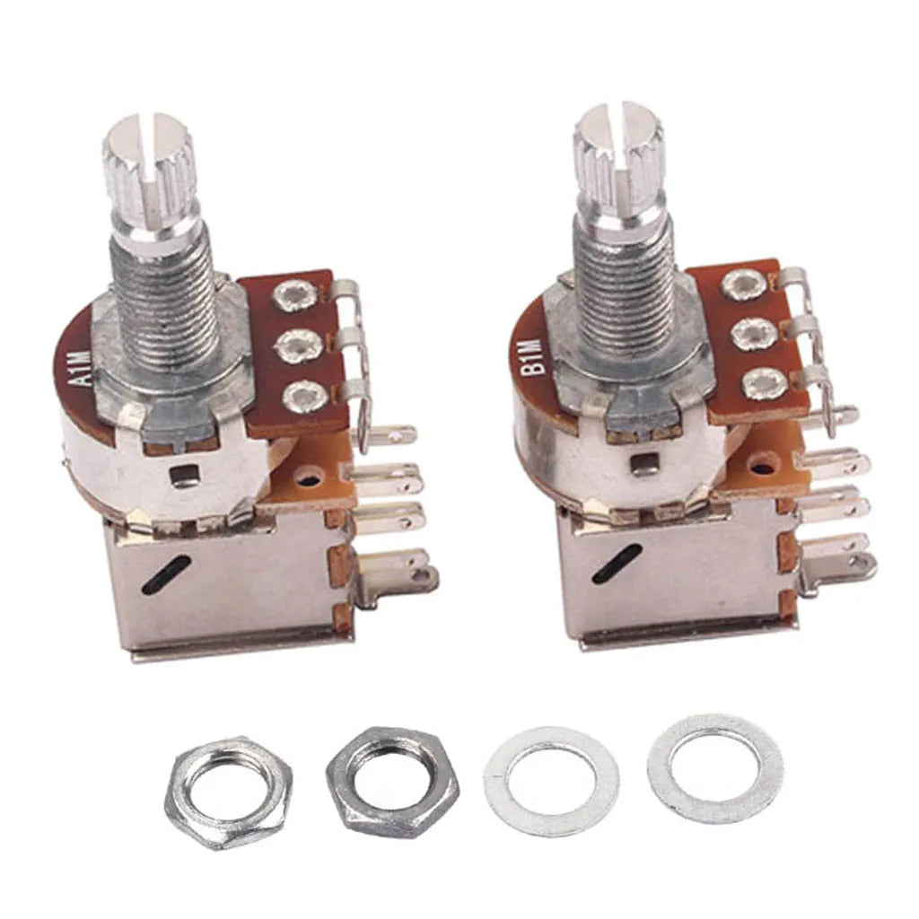 Guitar A1M B1M Split Shaft 18mm Potentiometer Pot – 2-Pack