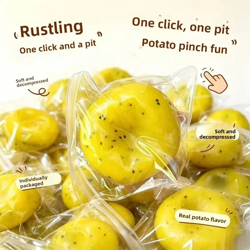 Squishy Slow-Rise Squeeze Toy – Soft PU Fruit Fidget Ball