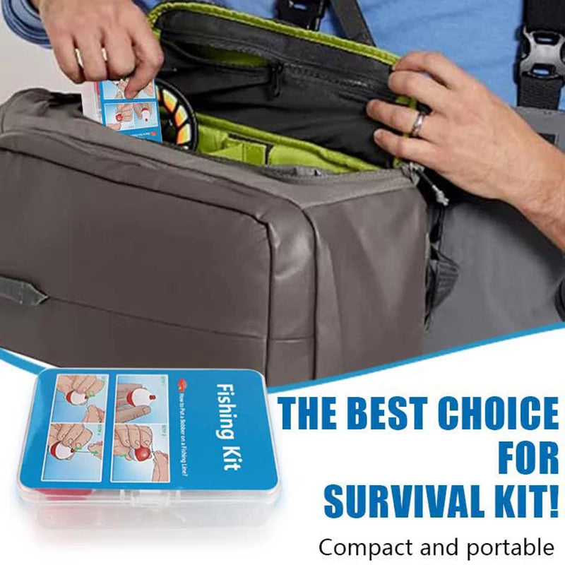 24-Piece Emergency Fishing Kit – Portable Mini Tackle Box