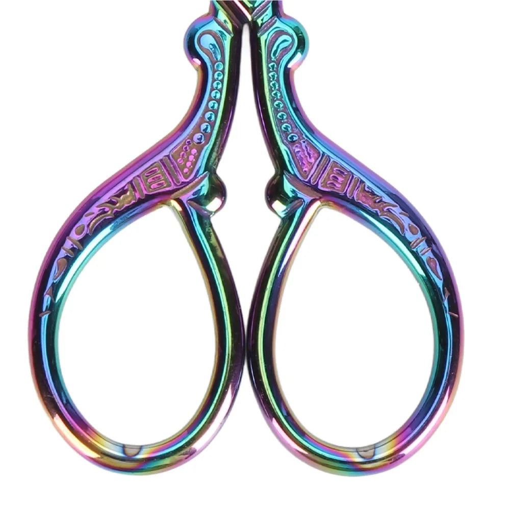 Stainless Steel Embroidery Scissors with PU Leather Cover 3.6"